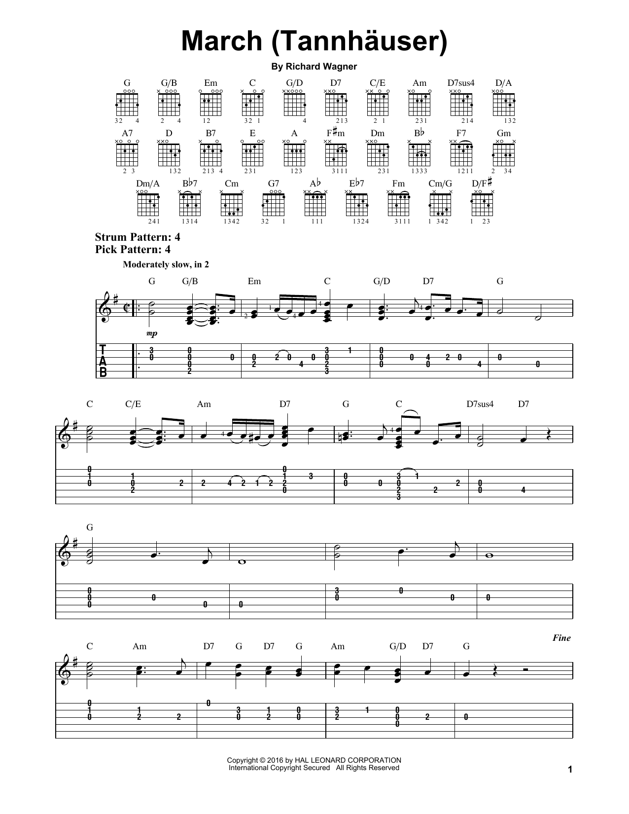 Download Richard Wagner March (Tannhauser) Sheet Music