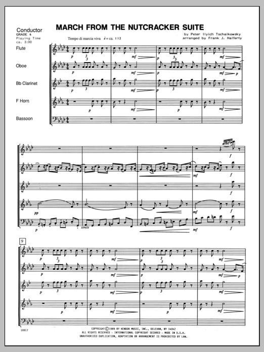 Download Halferty March From The Nutcracker Suite - Full Sheet Music