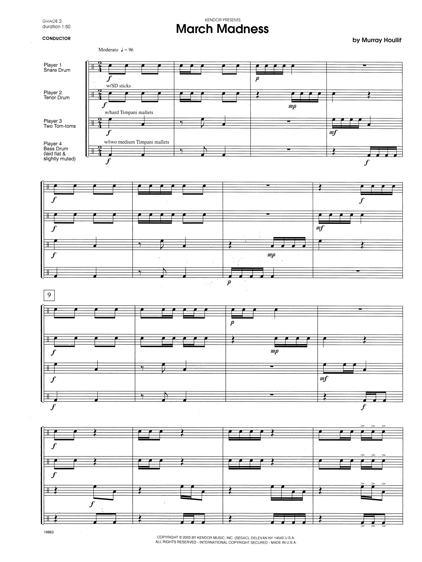 Download Murray Houllif March Madness - Full Score Sheet Music