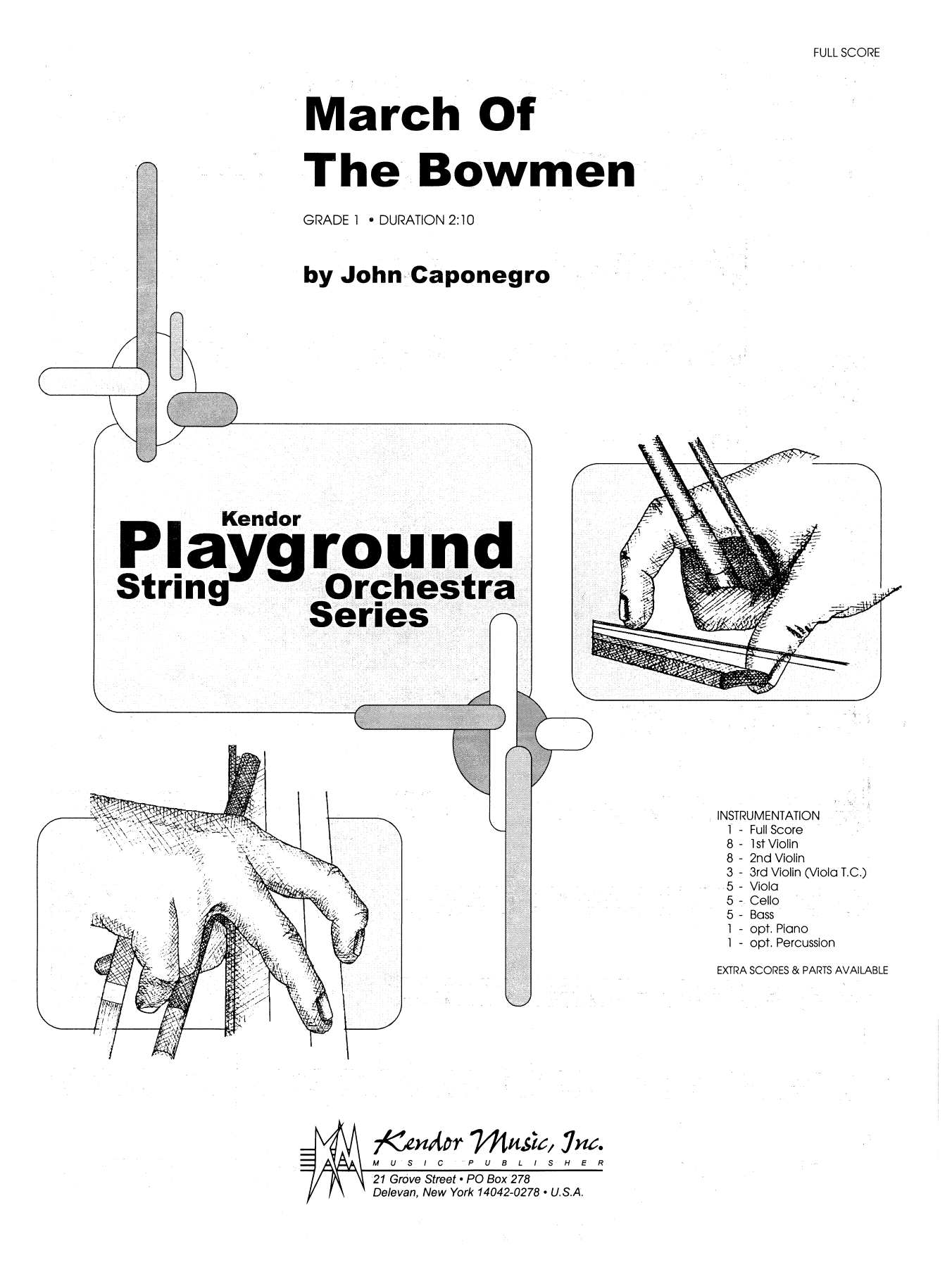 Download John Caponegro March Of The Bowmen - Full Score Sheet Music
