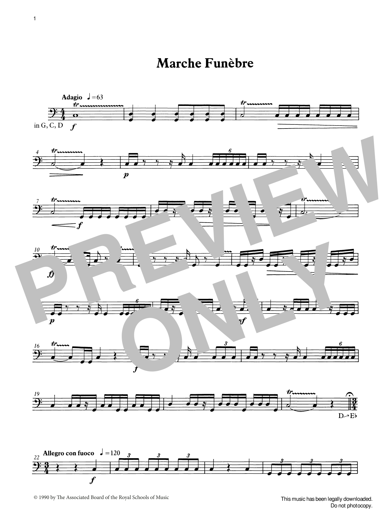 Download Ian Wright Marche Funèbre from Graded Music Sheet Music