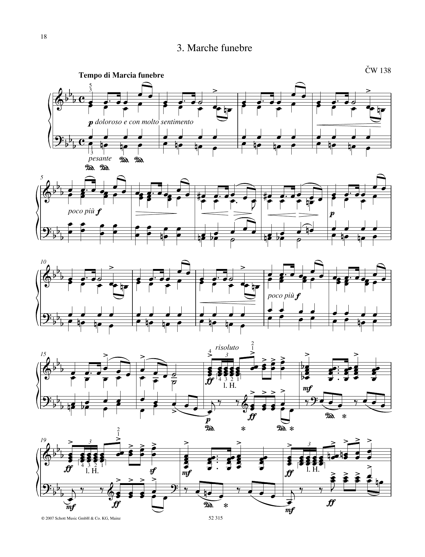 Download Pyotr Il'yich Tchaikovsky Marche Funebre Sheet Music
