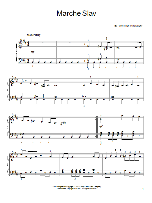 Download Pyotr Ilyich Tchaikovsky Marche Slav, Op. 31 Sheet Music