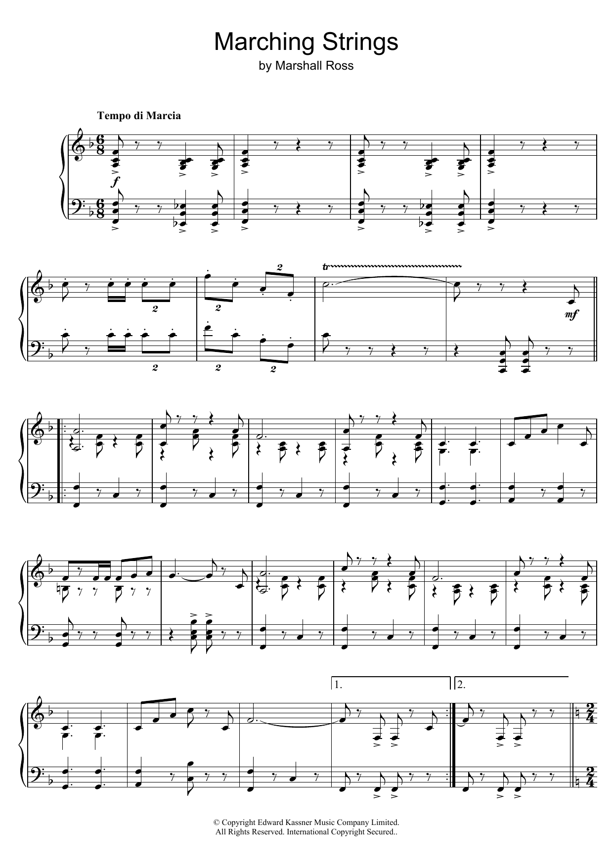 Download Marshall Ross Marching Strings Sheet Music