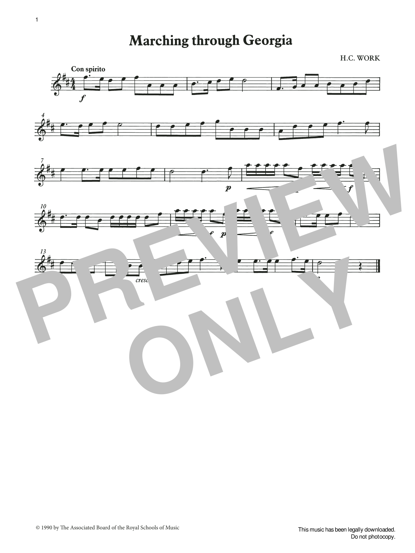 Download Henry Clay Work Marching through Georgia from Graded Mu Sheet Music