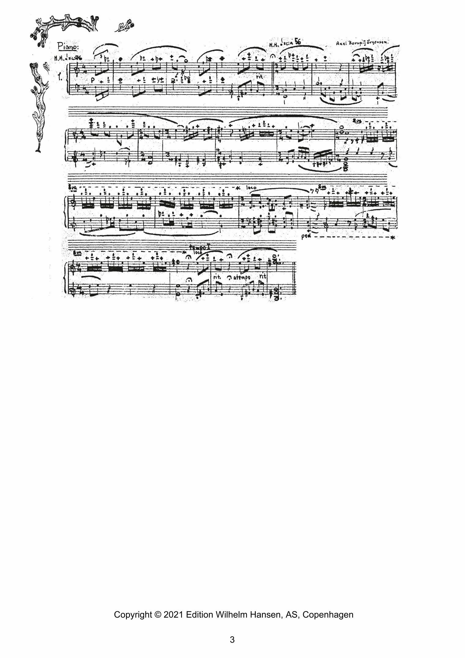 Axel Borup-J?sen Marina Skisser: Impressionistic Studies of the Sea sheet music notes printable PDF score