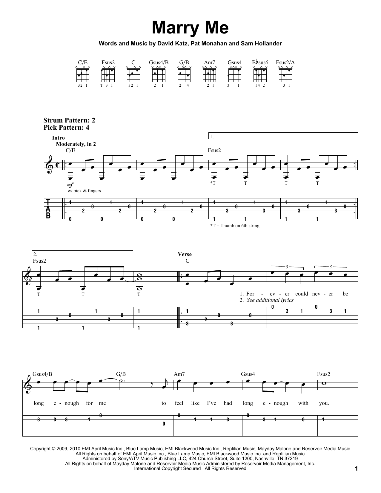 Download Train Marry Me Sheet Music