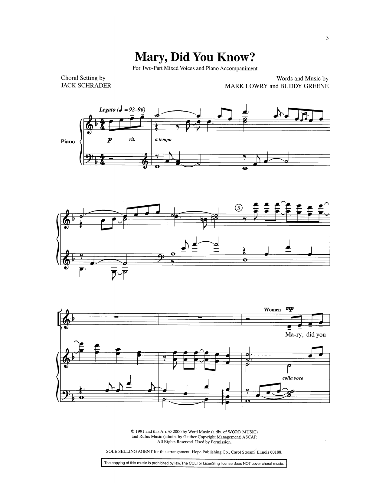 Download Buddy Greene Mary, Did You Know? (arr. Jack Schrader Sheet Music