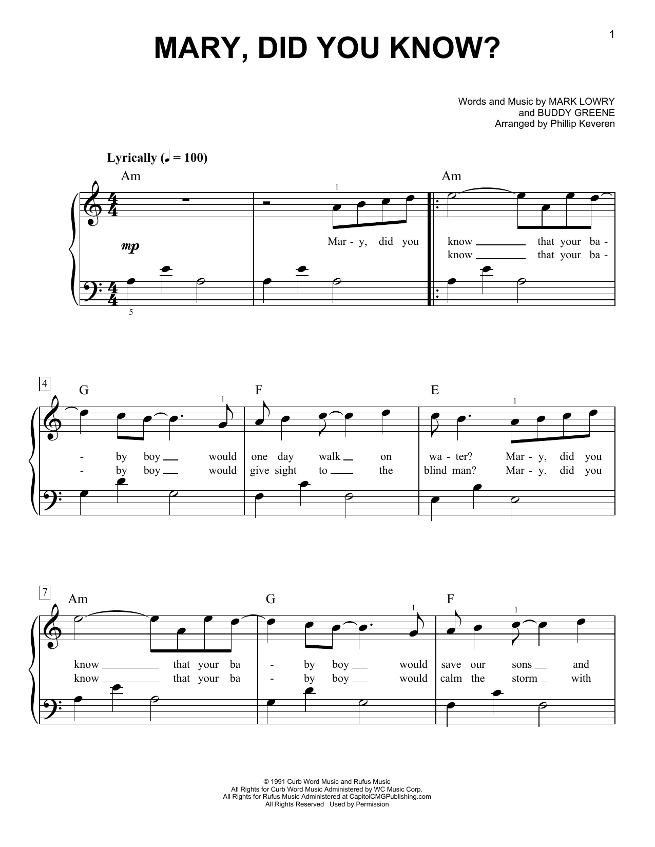 Download Mark Lowry Mary, Did You Know? (arr. Phillip Kever Sheet Music