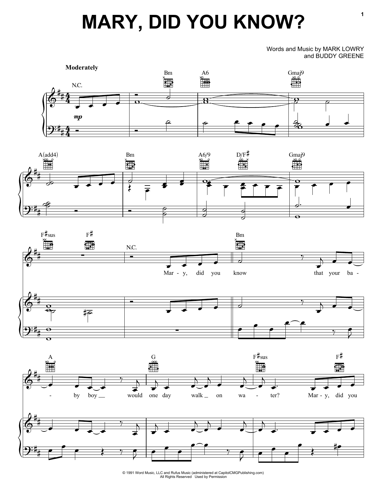 Download Pentatonix Mary, Did You Know? Sheet Music