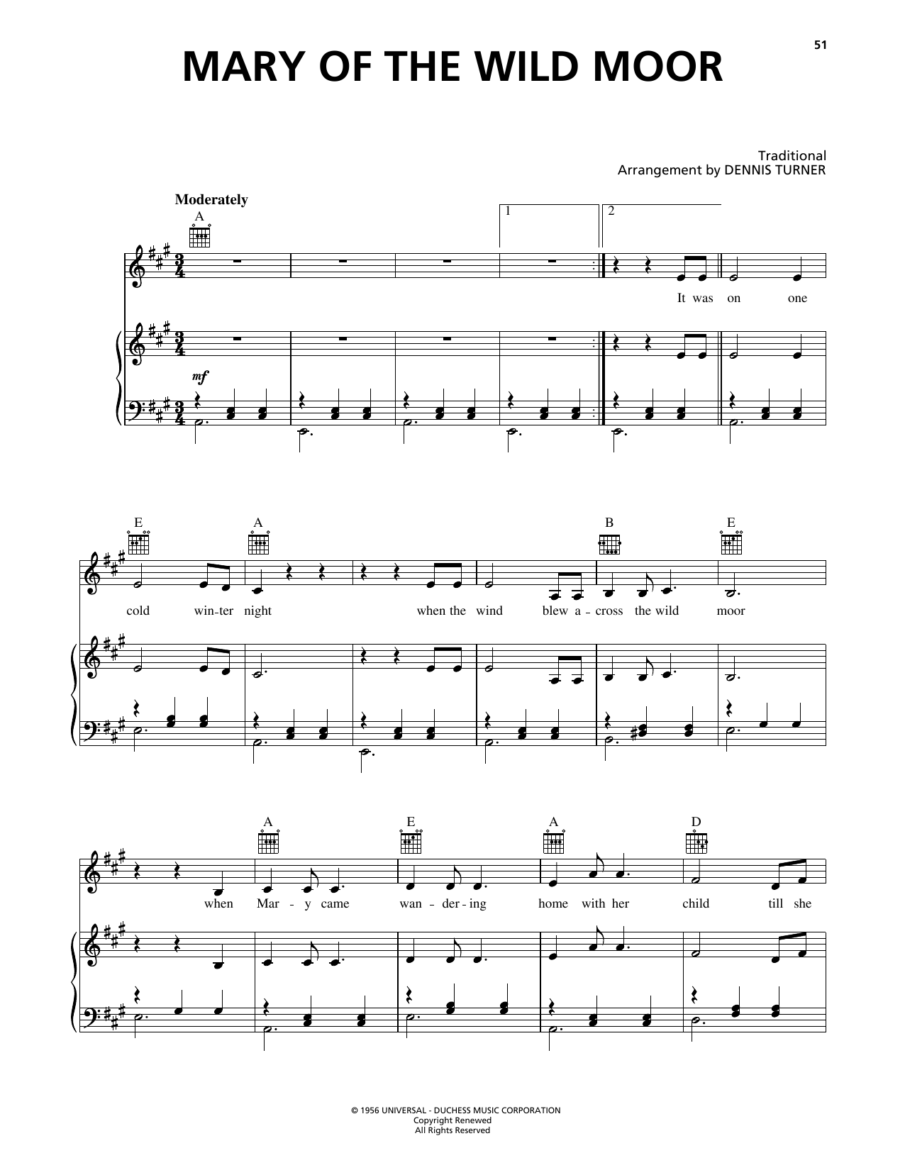 Download Johnny Cash Mary Of The Wild Moor Sheet Music