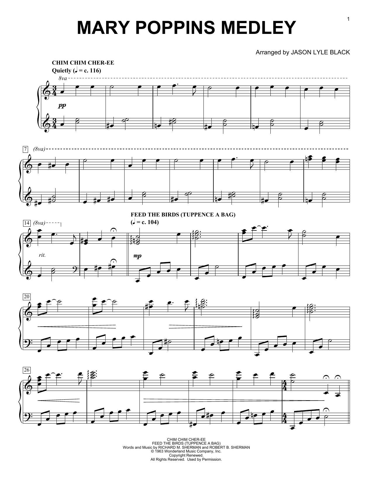 Download Sherman Brothers Mary Poppins Medley (arr. Jason Lyle Bl Sheet Music