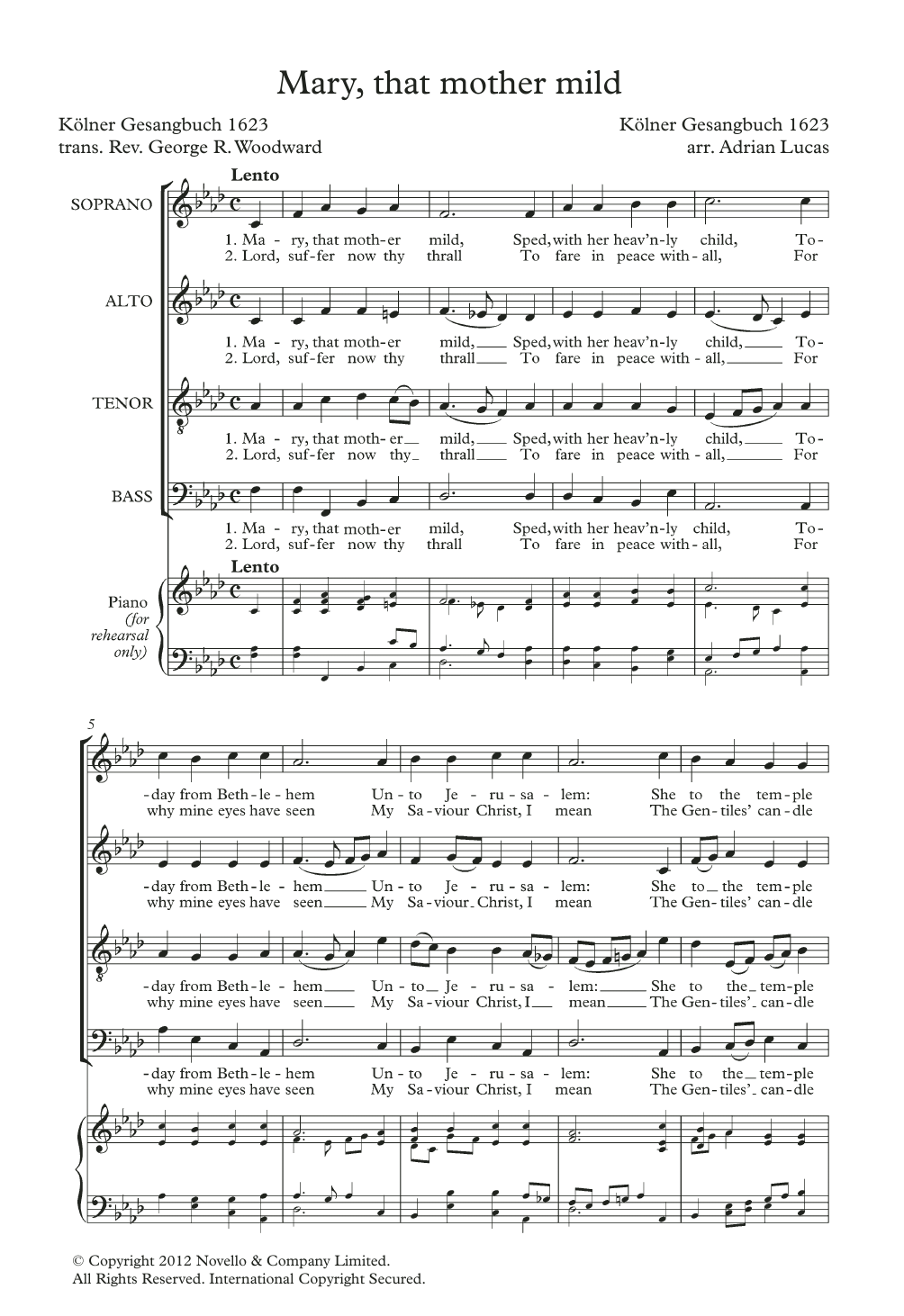 Download Adrian Lucas Mary, That Mother Mild Sheet Music