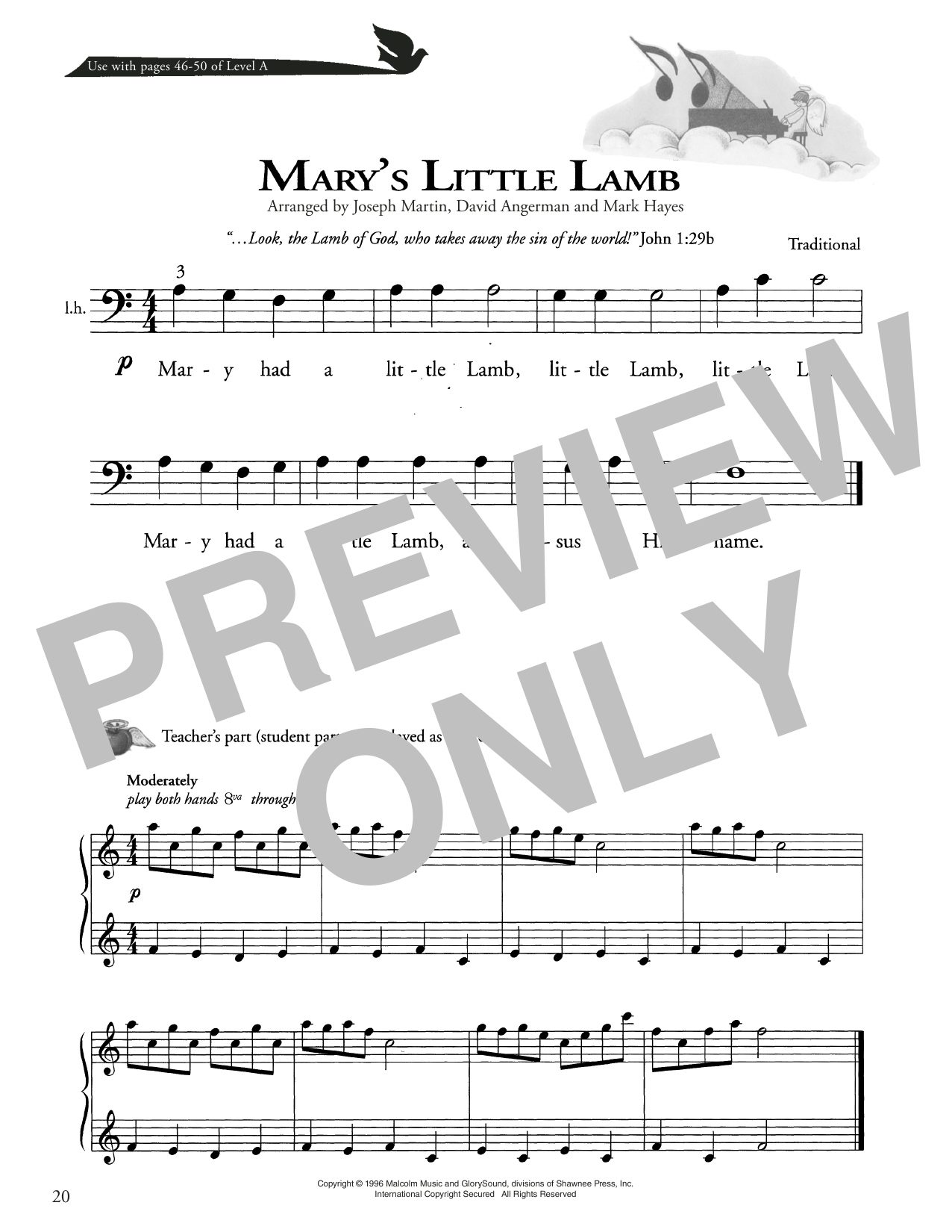 Download Traditional Mary's Little Lamb Sheet Music