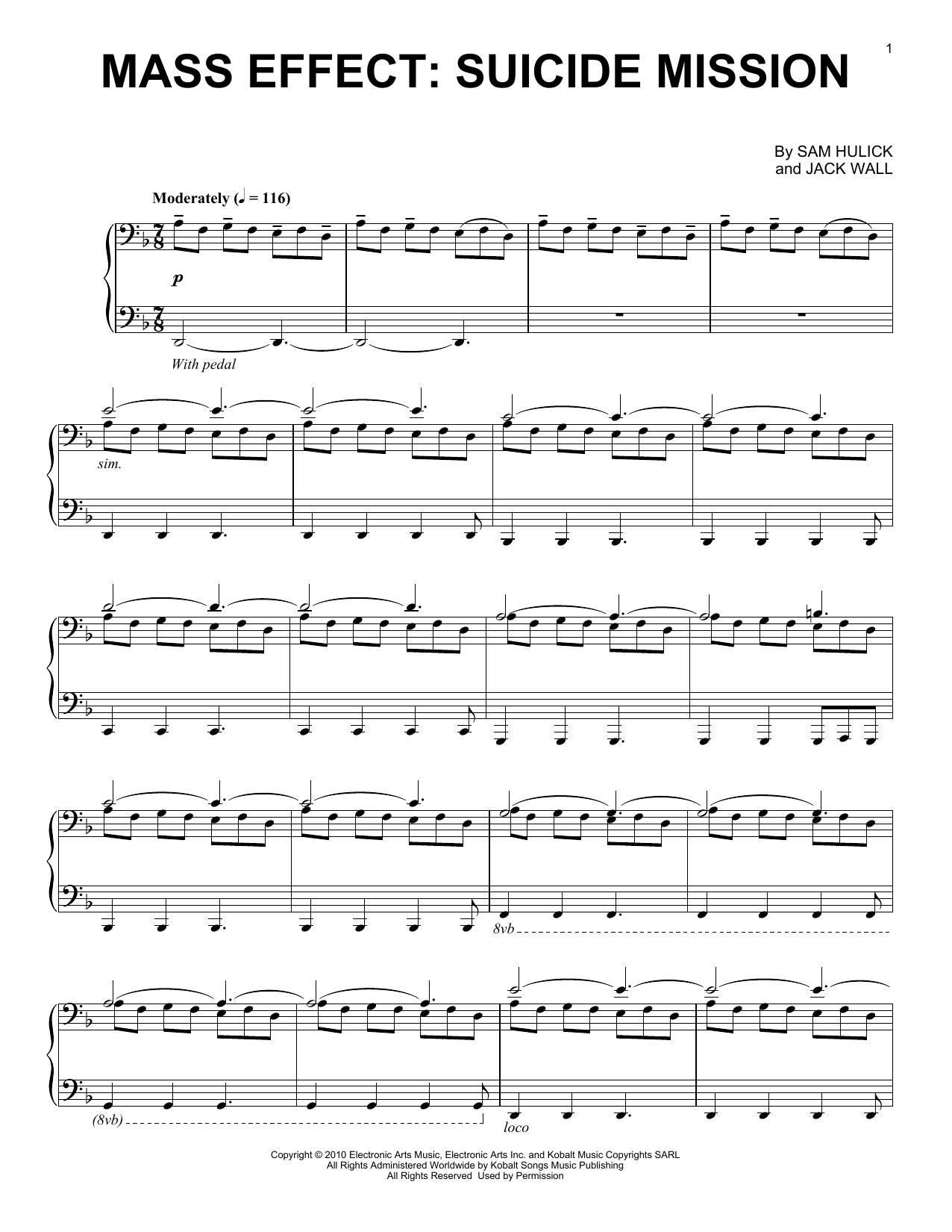 Download Jack Wall Mass Effect: Suicide Mission Sheet Music