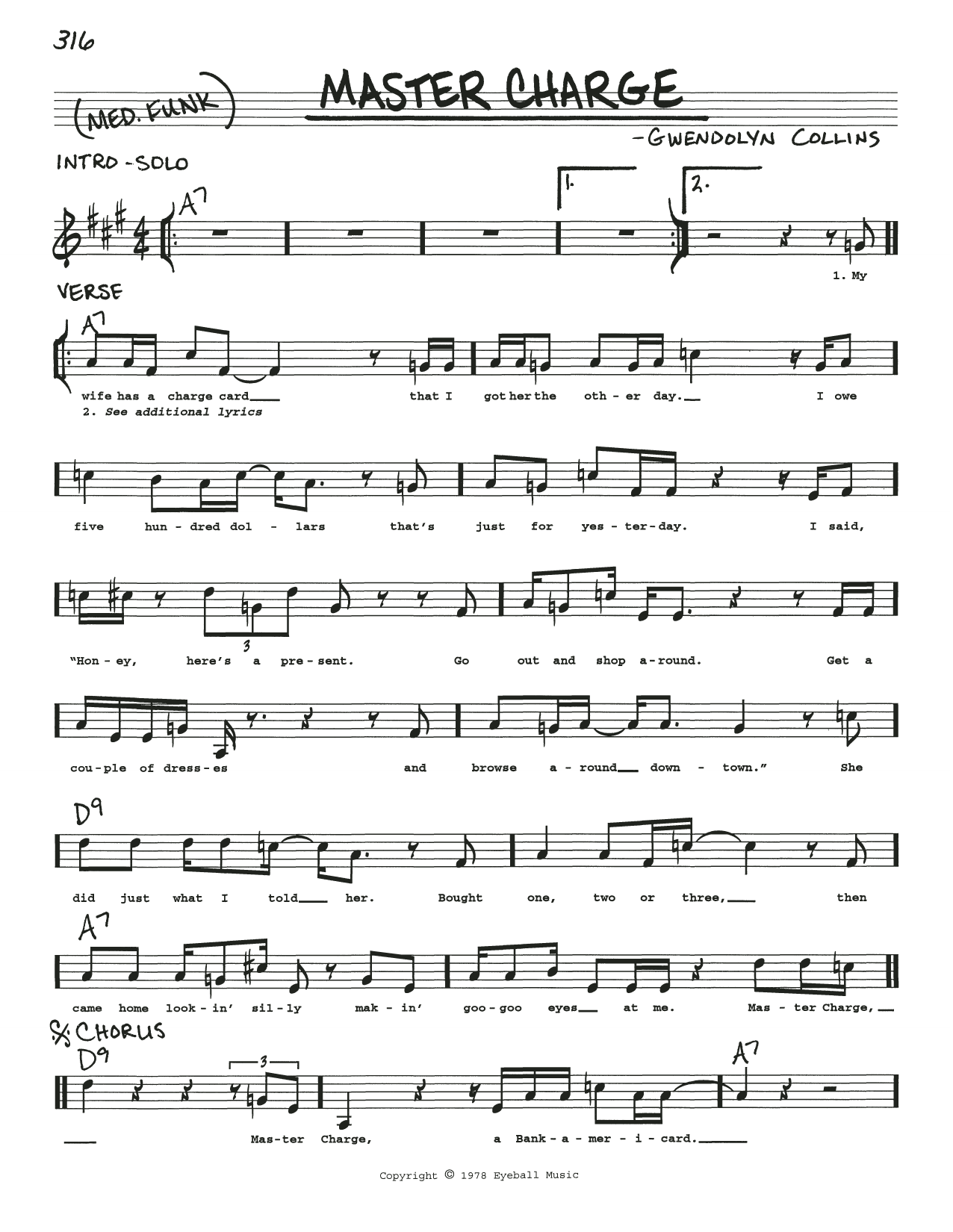 Download Albert Collins Master Charge Sheet Music