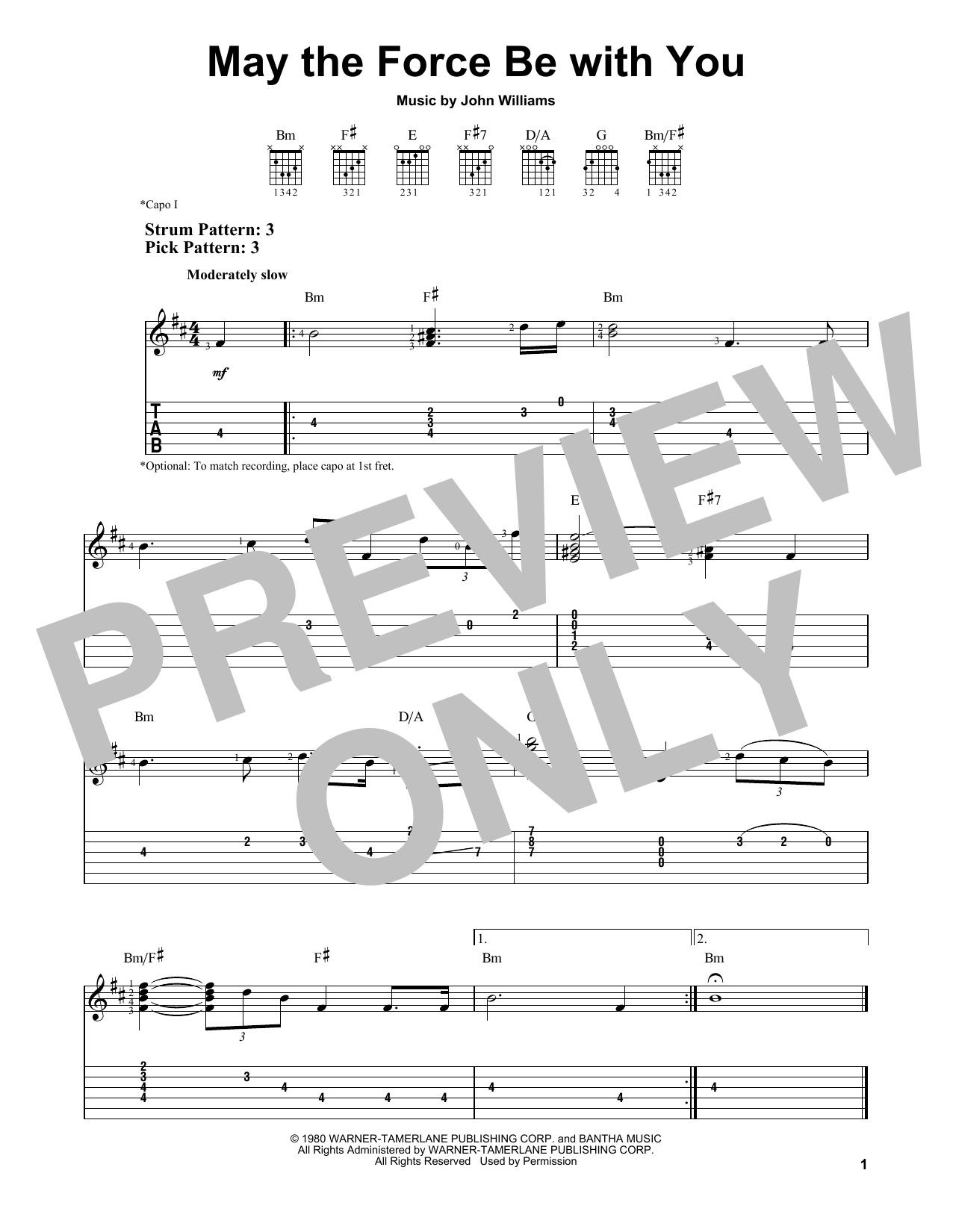 Download John Williams May The Force Be With You Sheet Music