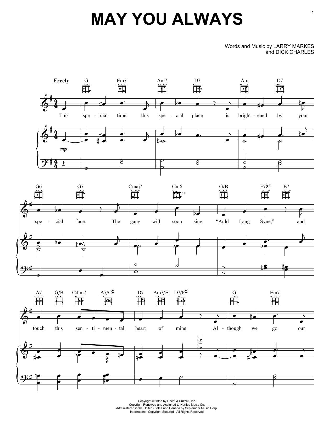 Download McGuire Sisters May You Always Sheet Music