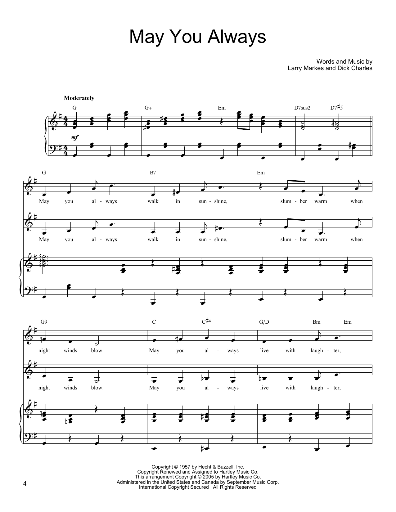 Download McGuire Sisters May You Always Sheet Music
