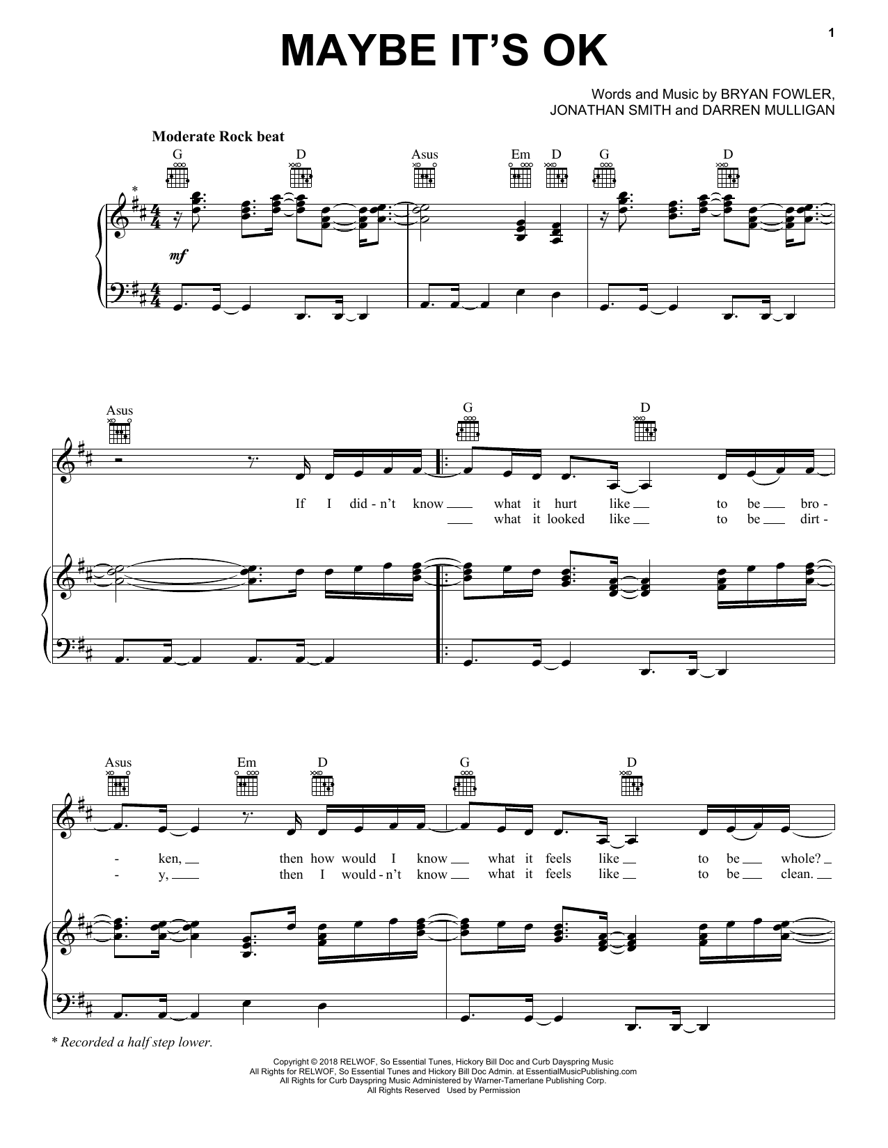 Download We Are Messengers Maybe It's OK Sheet Music