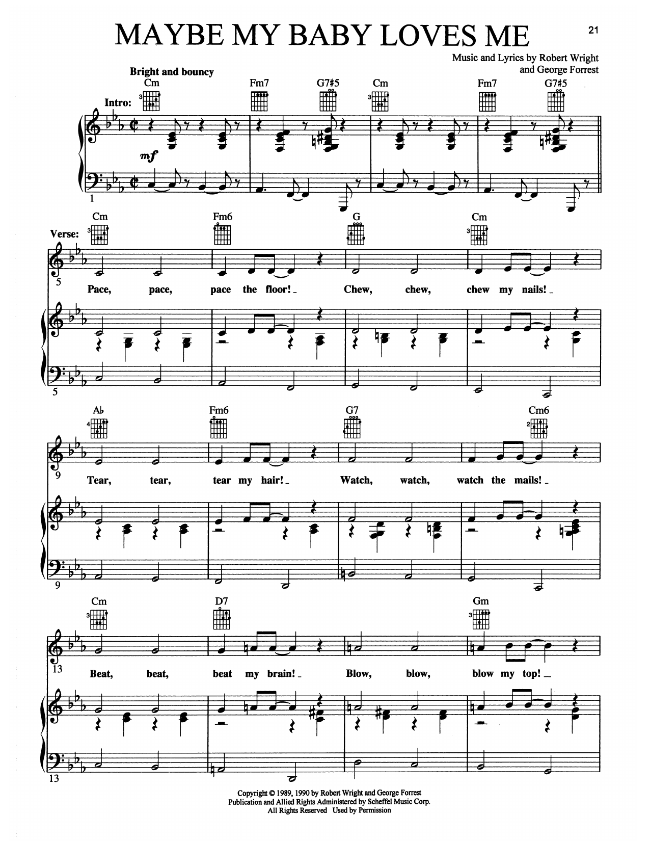 Download Maury Yeston Maybe My Baby Loves Me (from Grand Hote Sheet Music