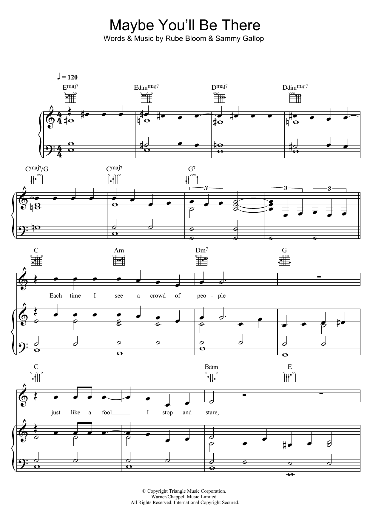Download Bob Dylan Maybe You'll Be There Sheet Music