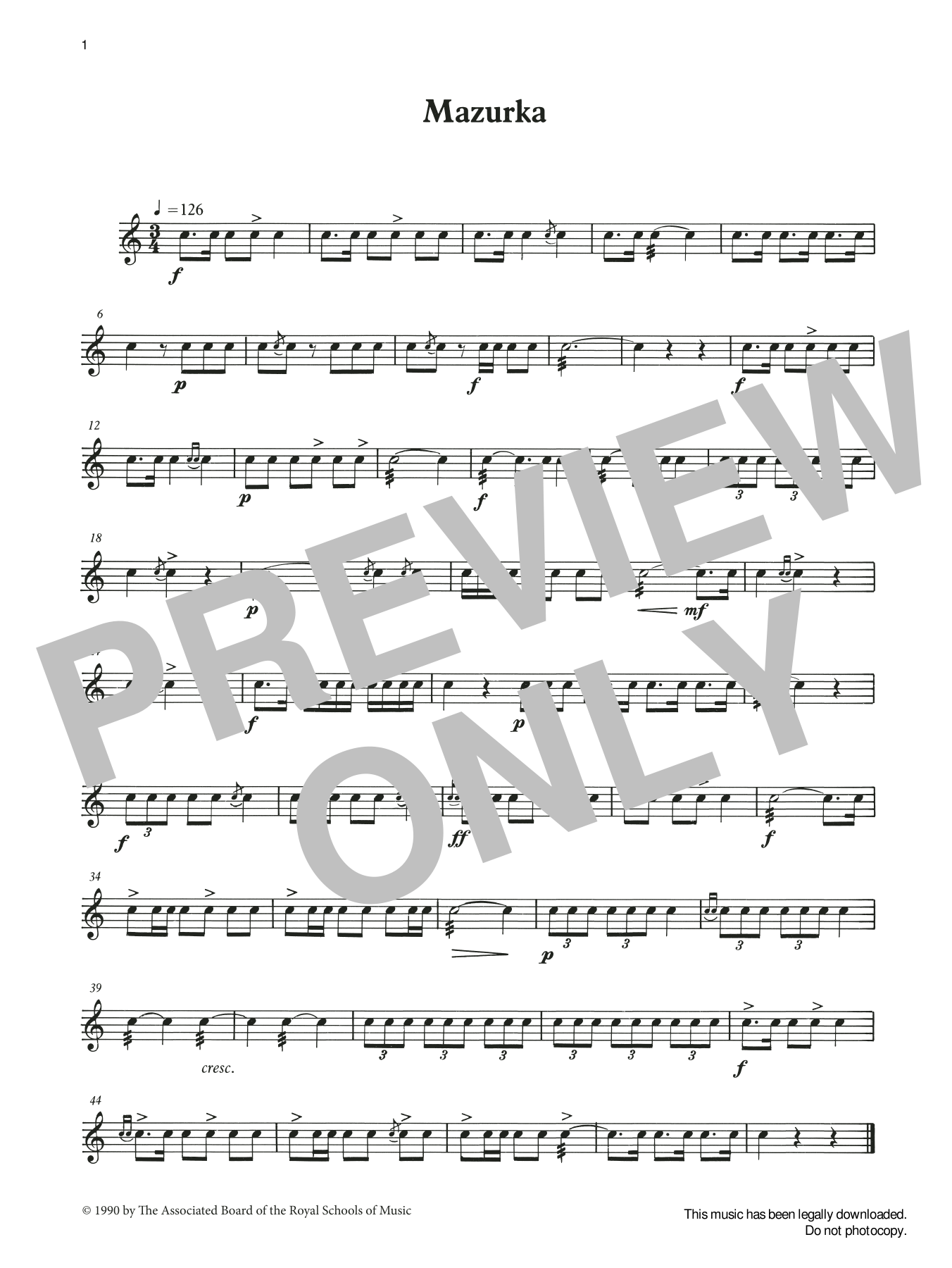 Download Ian Wright and Kevin Hathaway Mazurka from Graded Music for Snare Dru Sheet Music