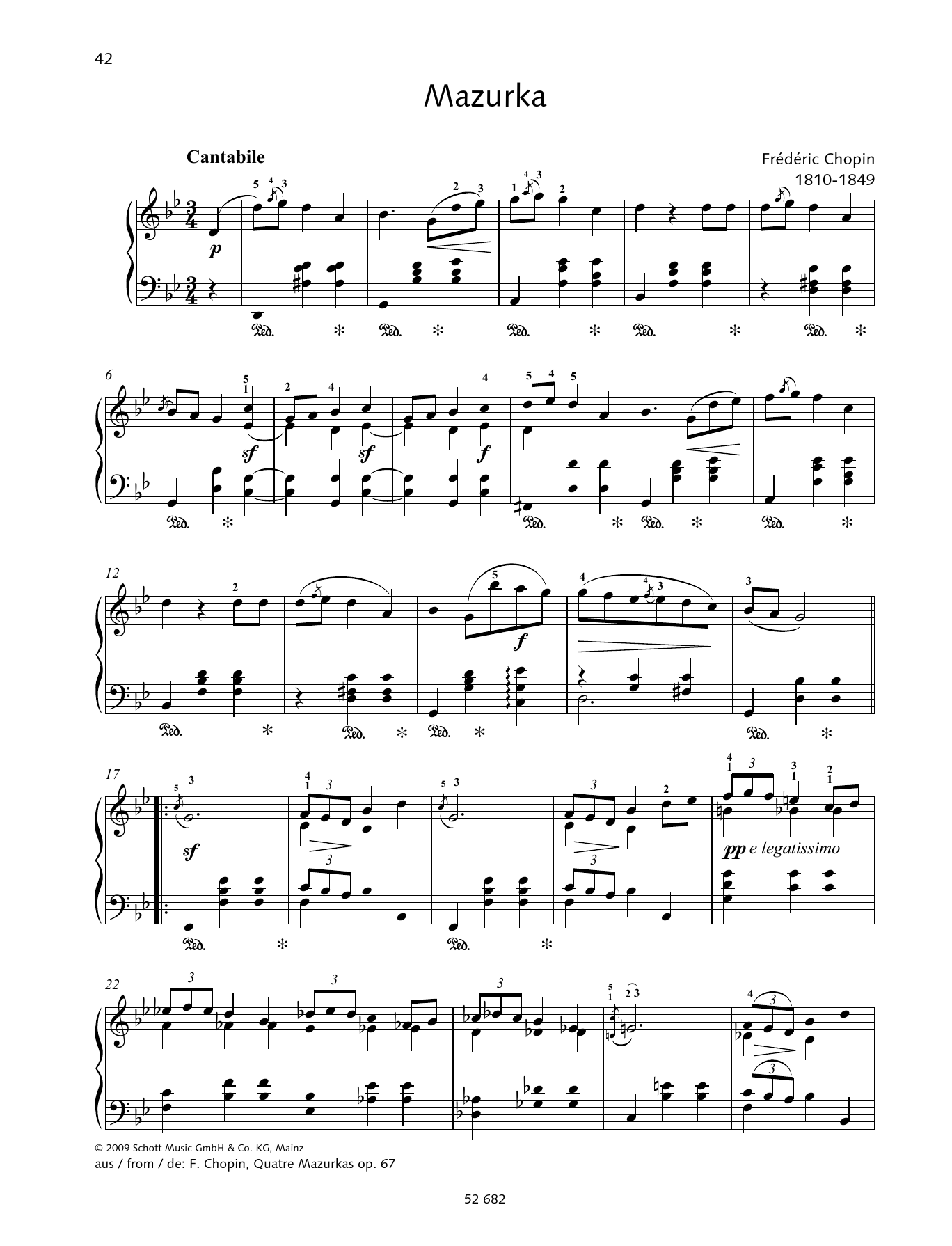 Download Frédéric Chopin Mazurka in G minor Sheet Music