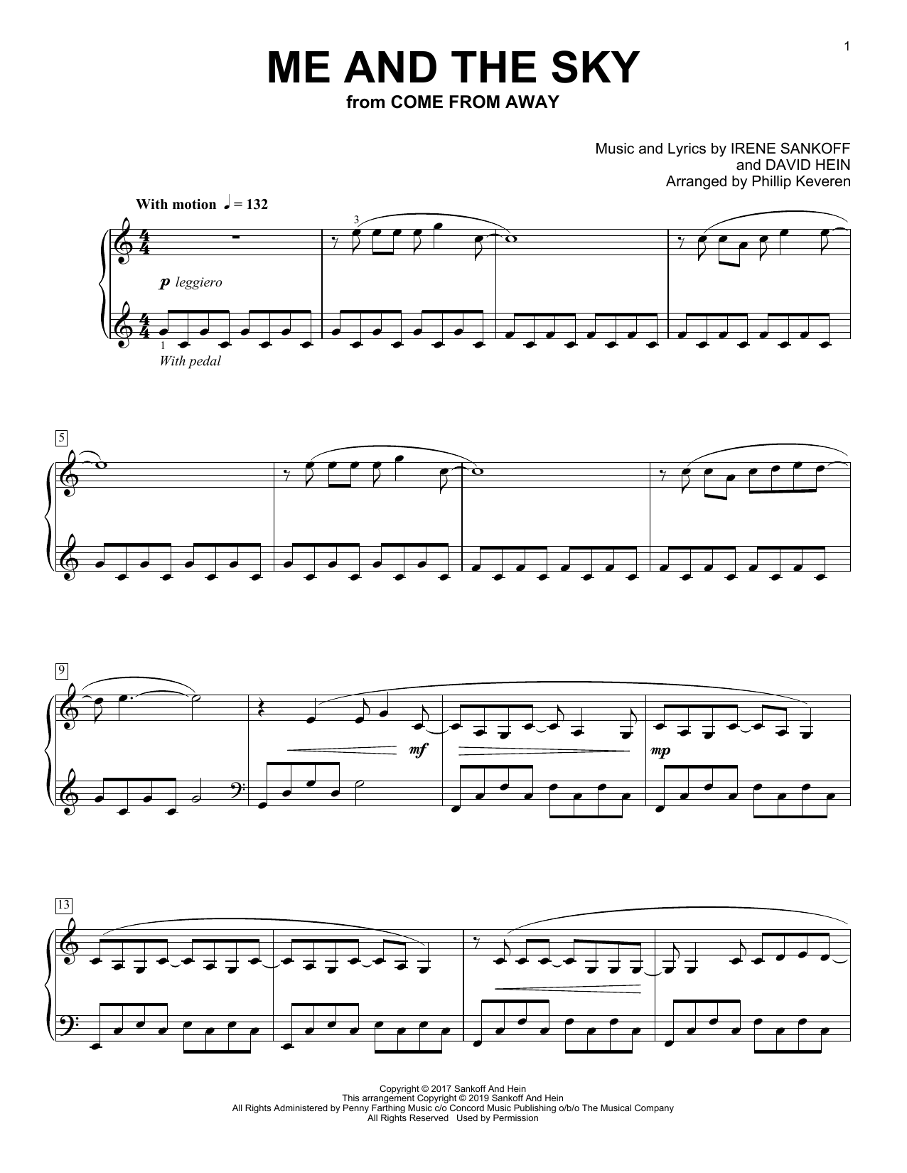 Download Irene Sankoff & David Hein Me And The Sky [Classical version] (fro Sheet Music