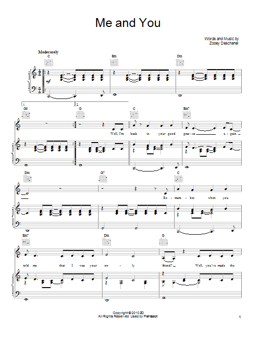 Download She & Him Me And You Sheet Music