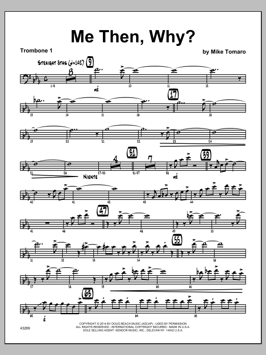 Download Mike Tomaro Me Then, Why? - 1st Trombone Sheet Music