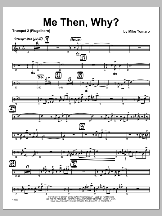Download Mike Tomaro Me Then, Why? - 2nd Bb Trumpet Sheet Music