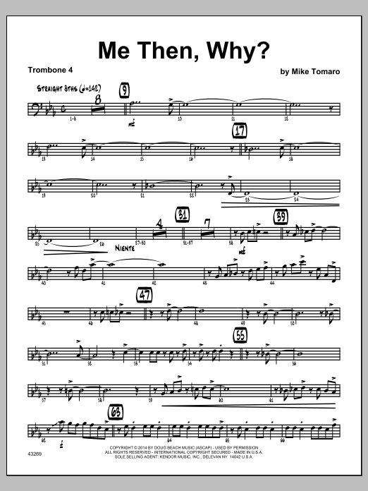 Download Mike Tomaro Me Then, Why? - 4th Trombone Sheet Music