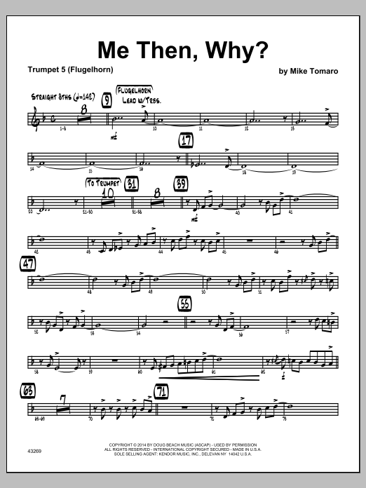 Download Mike Tomaro Me Then, Why? - 5th Bb Trumpet Sheet Music