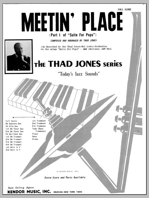Download Thad Jones Meetin' Place - Full Score Sheet Music
