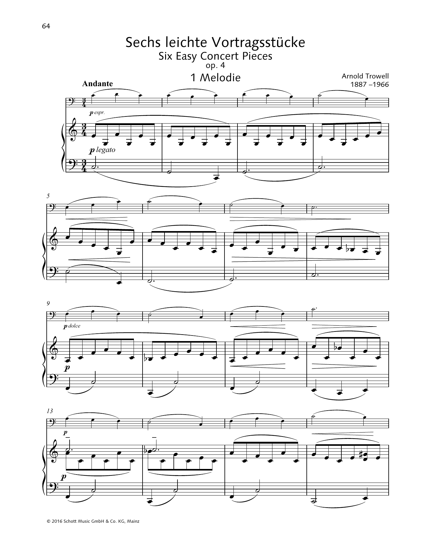 Download Arnold Trowell Melodie Sheet Music