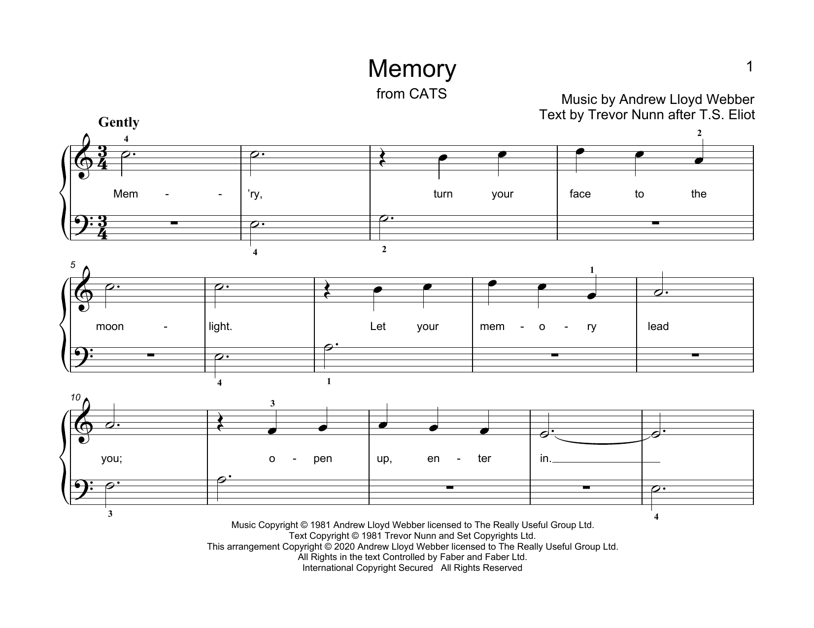Download Andrew Lloyd Webber Memory (from Cats) (arr. Christopher Hu Sheet Music