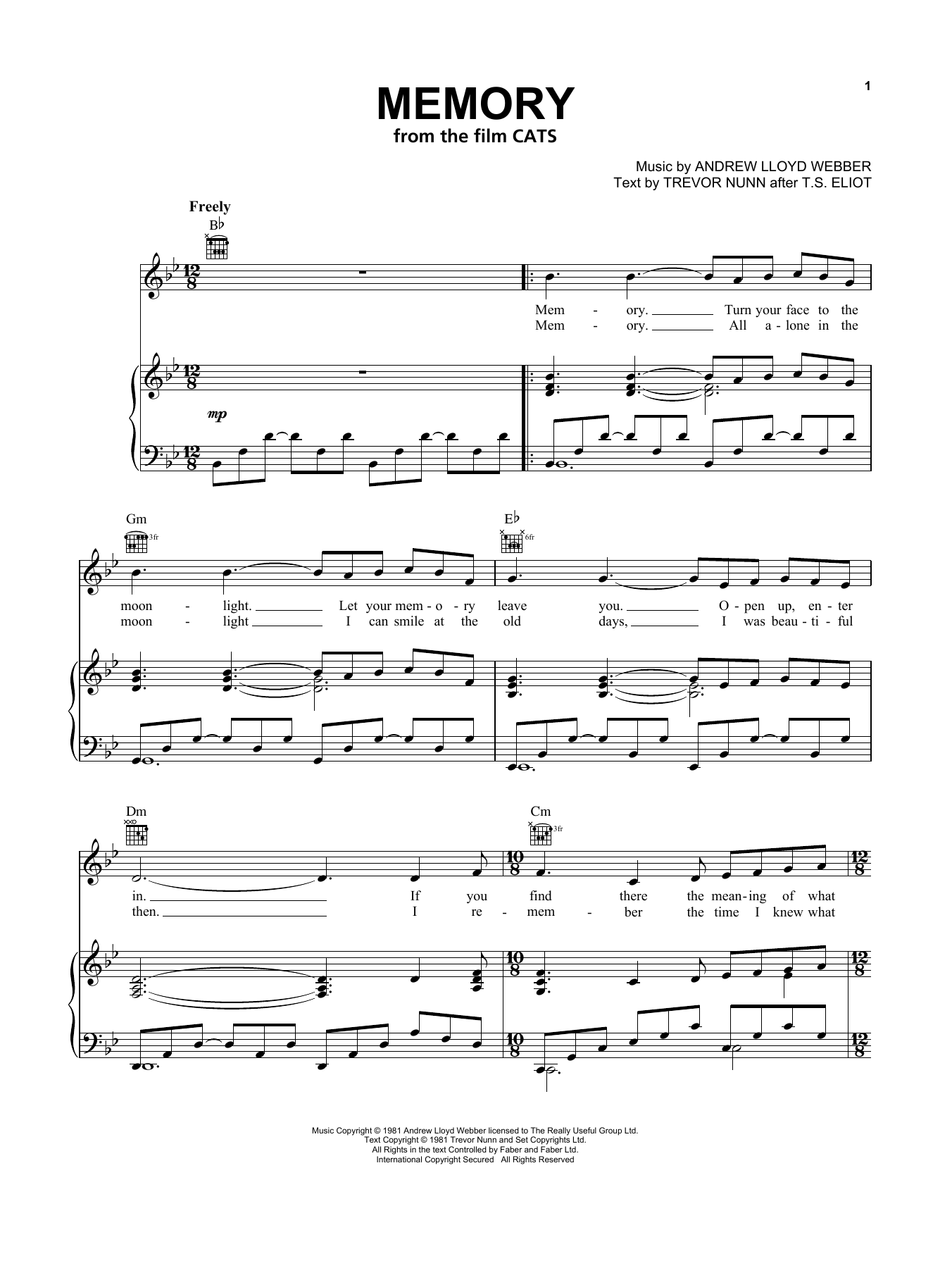 Download Jennifer Hudson Memory (from the Motion Picture Cats) Sheet Music