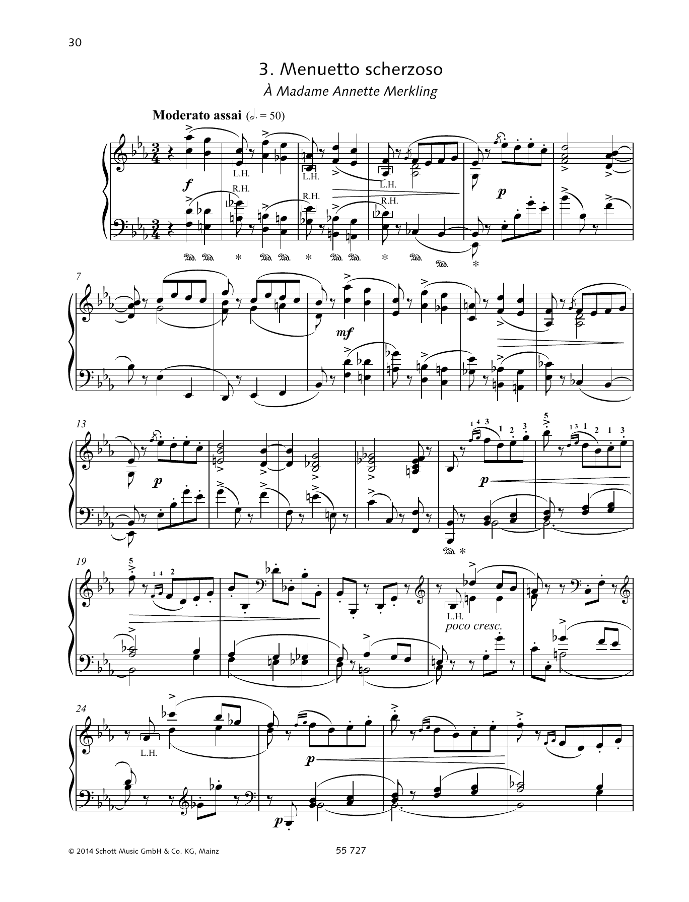 Download Pyotr Il'yich Tchaikovsky Menuetto scherzoso Sheet Music