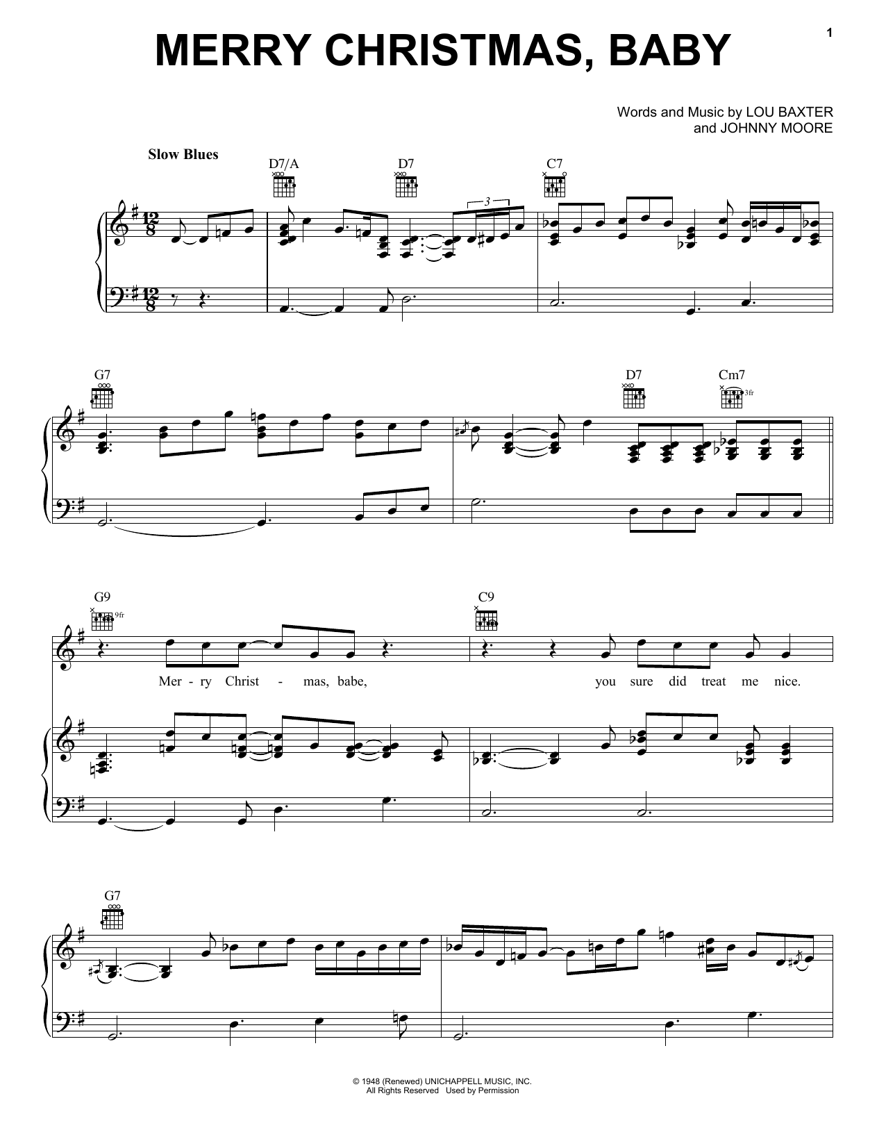 Download Eric Clapton Merry Christmas, Baby Sheet Music