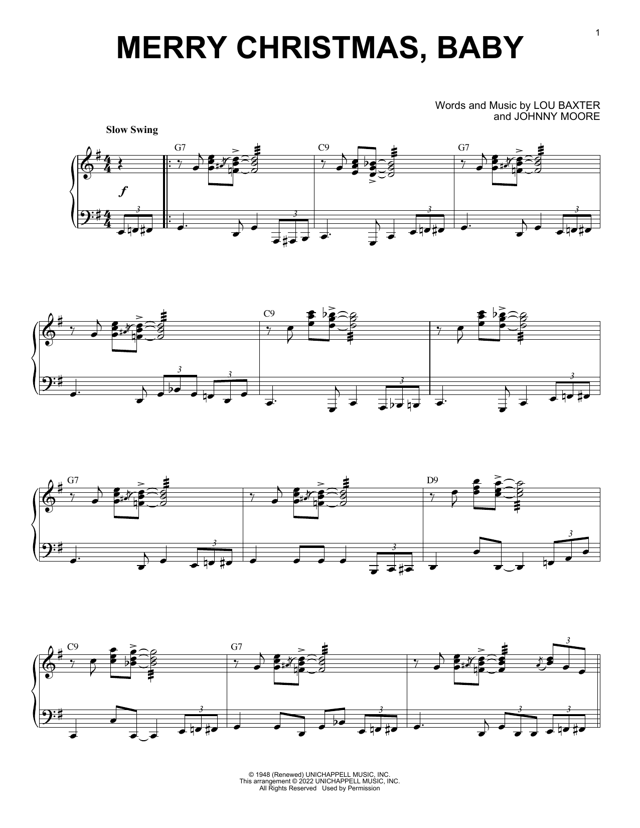 Download Johnny Moore Merry Christmas, Baby (arr. Brent Edstr Sheet Music