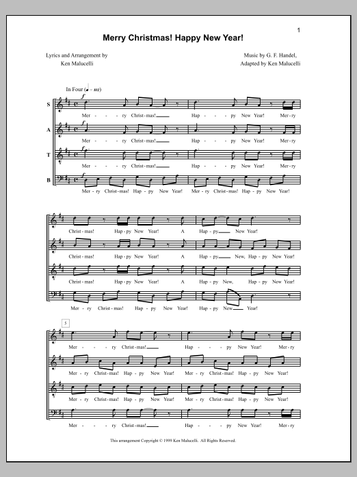 Download Anne Raugh Merry Christmas! Happy New Year! Sheet Music