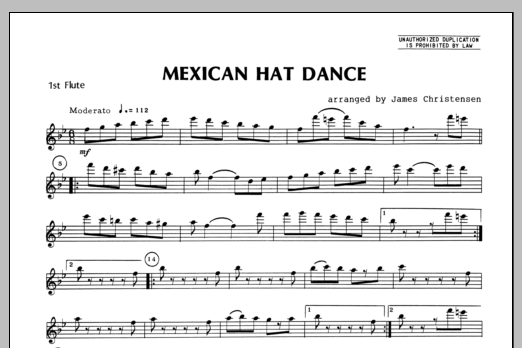 Download Christensen Mexican Hat Dance - Flute 1 Sheet Music