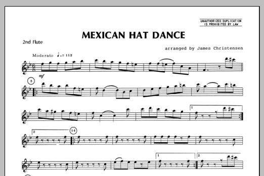 Download Christensen Mexican Hat Dance - Flute 2 Sheet Music
