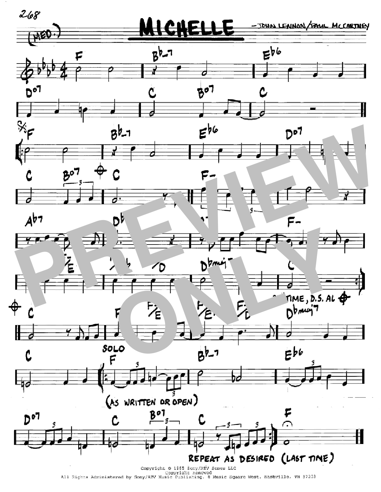 Download The Beatles Michelle Sheet Music