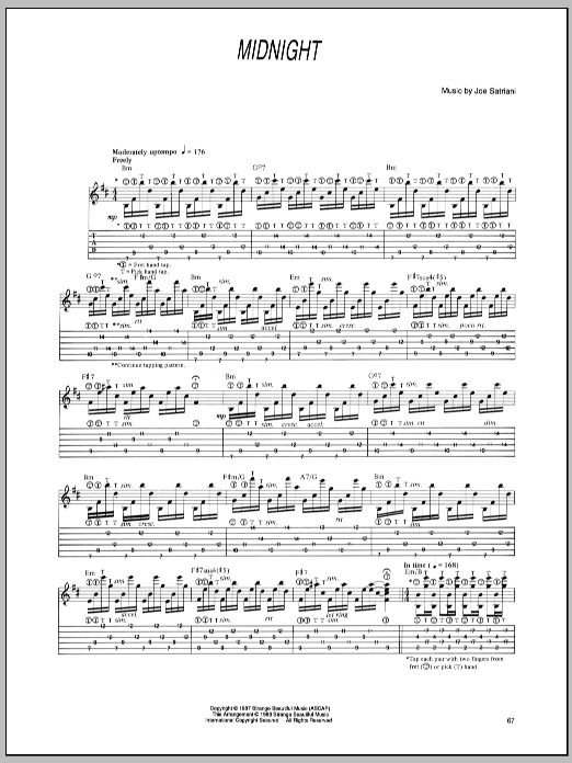 Download Joe Satriani Midnight Sheet Music