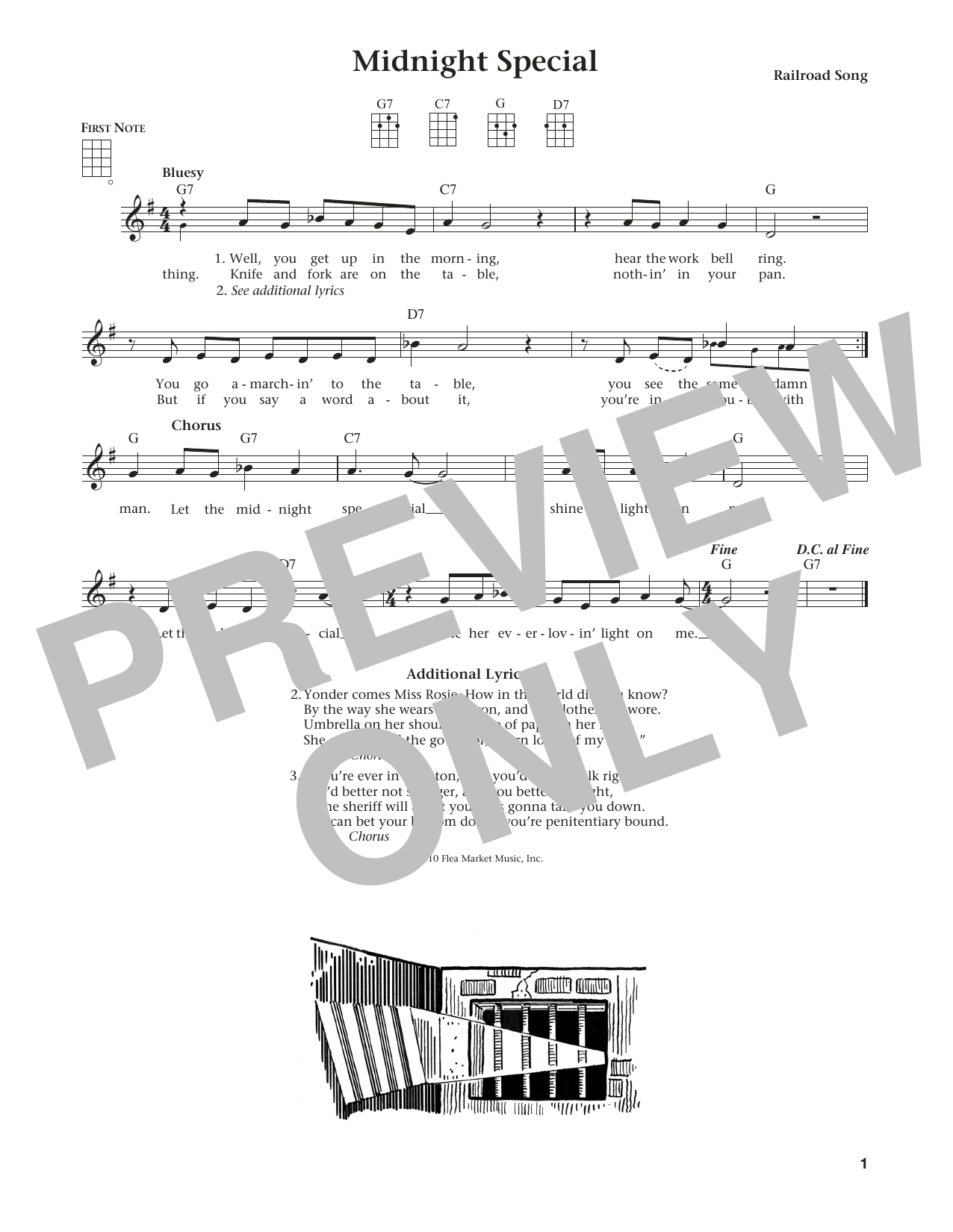 Download Railroad Song Midnight Special (from The Daily Ukulel Sheet Music