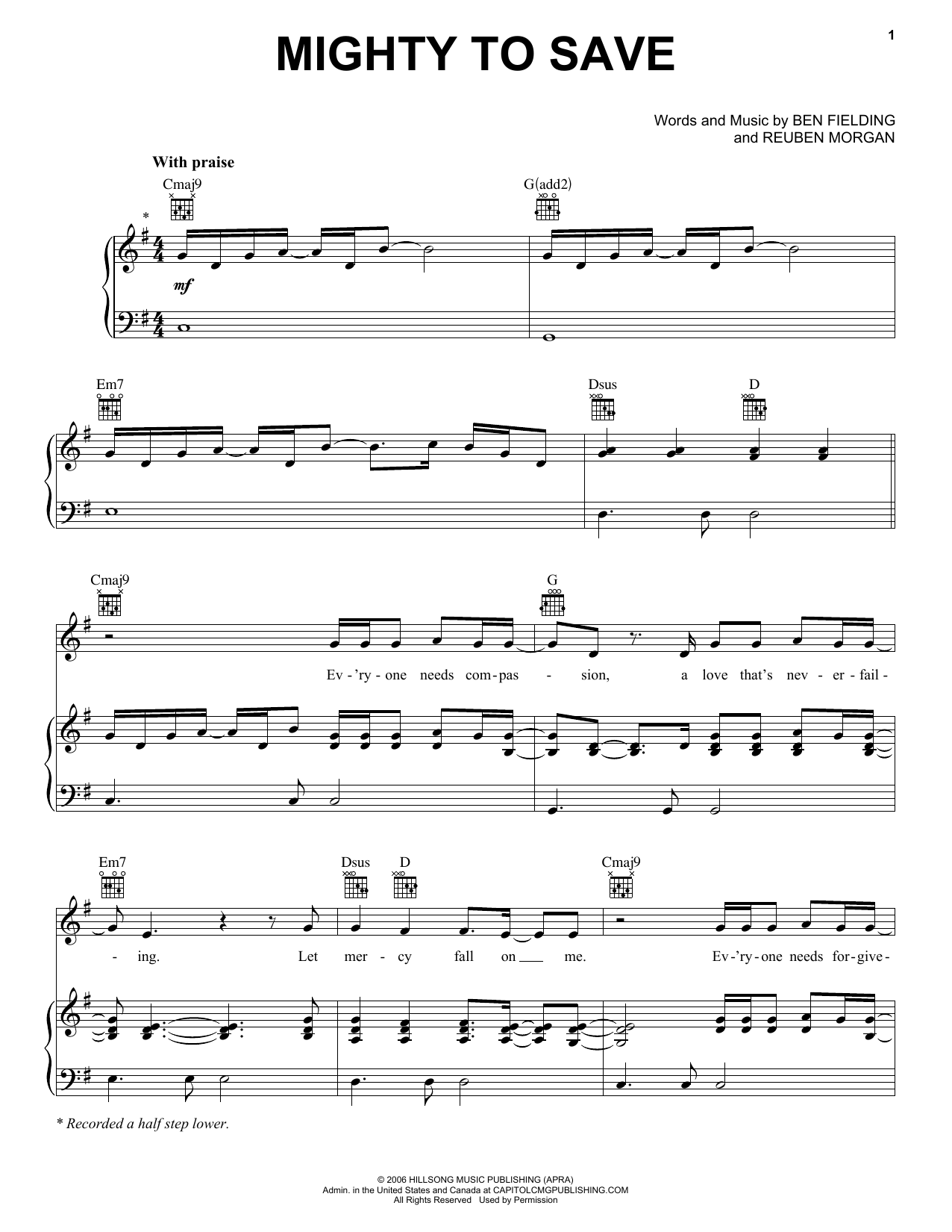 Download Laura Story Mighty To Save Sheet Music