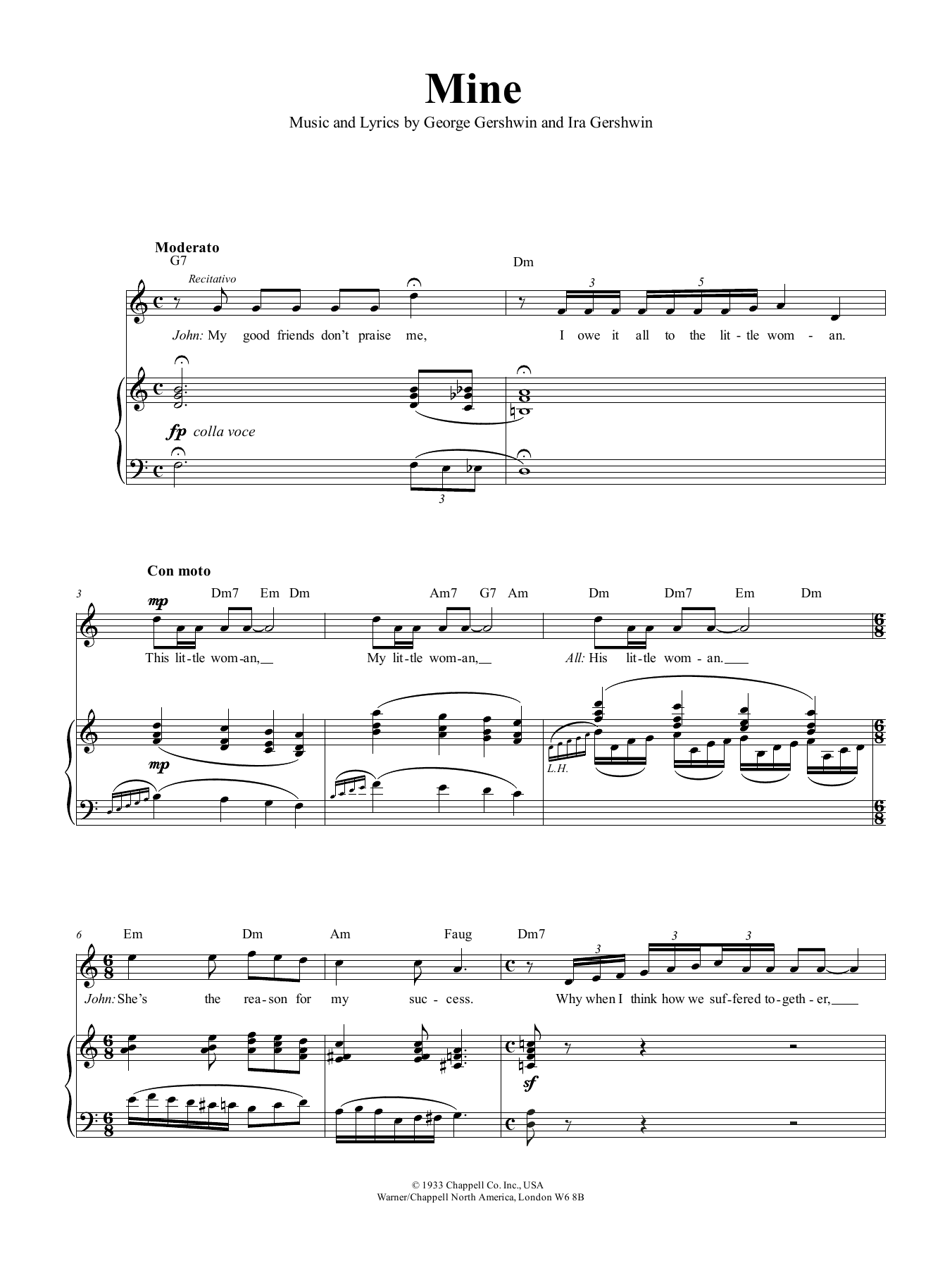 Download George Gershwin Mine Sheet Music