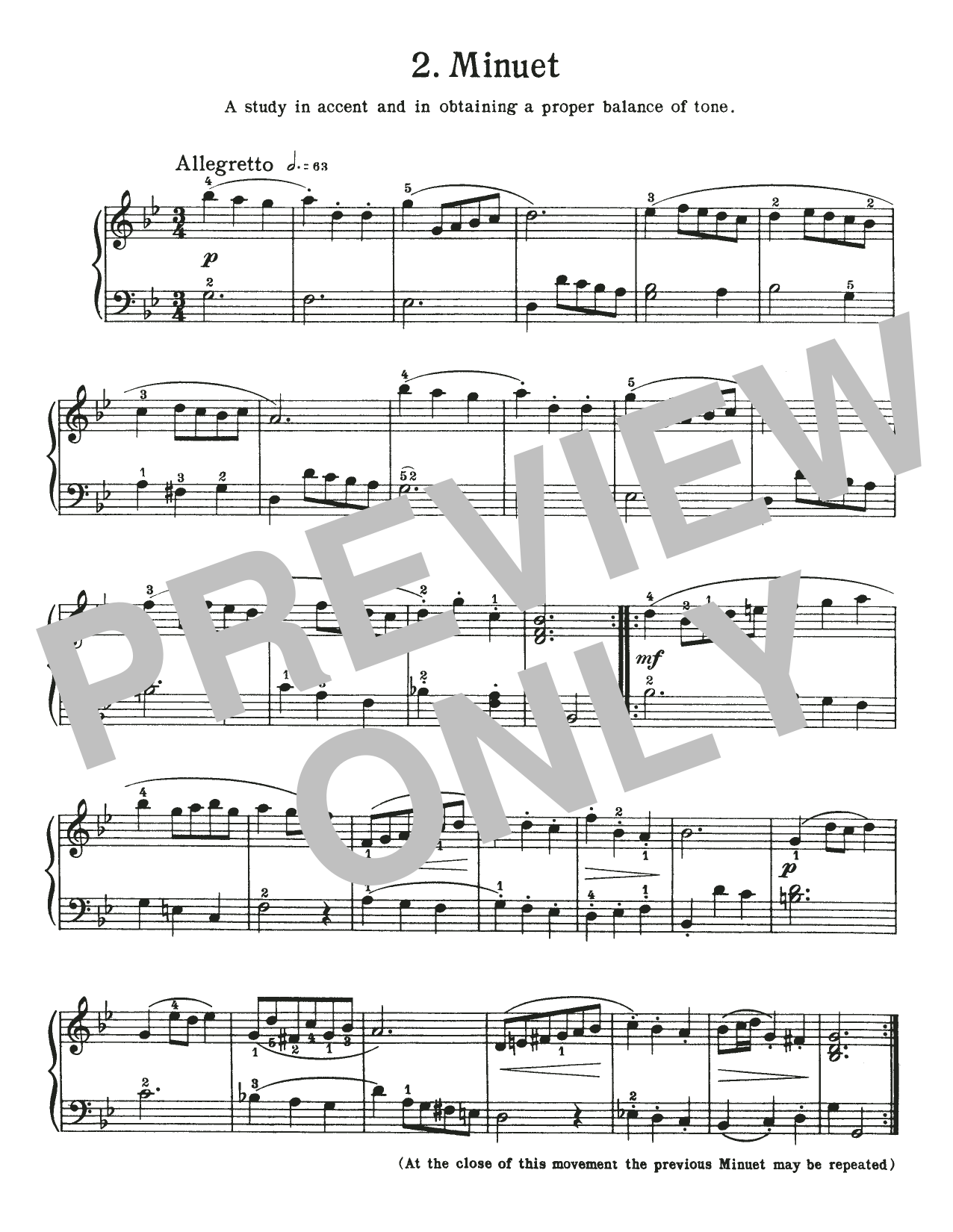 Download Johann Sebastian Bach Minuet In G Minor, BWV Anh. 115 Sheet Music